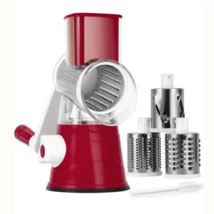 Stainless Steel Rotary Cheese Grater with 3 Blades